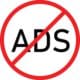 block ads icon on white background. flat style. no ads icon for your web site design, logo, app, UI. remove advertisement symbol. stop ads sign.